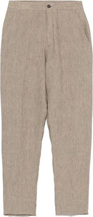 Ermenegildo Zegna Heren, Broeken, Beige, Maat: 3XL Linnen