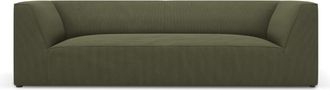 MICADONI Sofá 3 plazas de pana verde