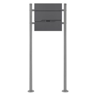 ML Design Buz&oacute;n, antracita, 37x11x36,5 cm, acero inoxidable