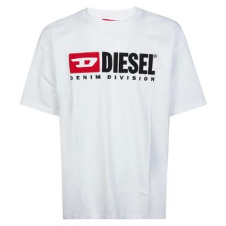 Diesel Tops, Heren, Wit, XL, T-shirt Logo