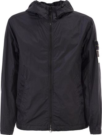 Stone Island Water Repellent And Windproof Jacket With Hood