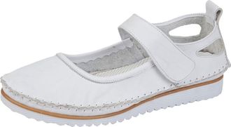 Mod Comfys Ladies White Leather T Bar Casual Shoe Size 5