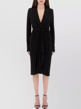 Tom Ford deep v-neckline wrap midi dress