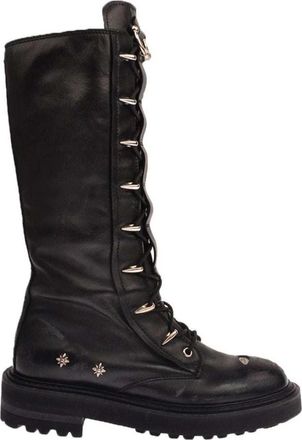 John Richmond Lace-up Boots - Dames - Veterlaarzen - Zwart - 36 EU - Leer - Schoenen