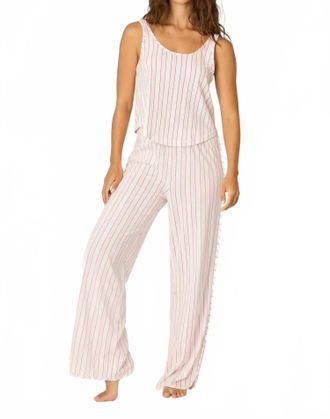 PJ Salvage Feeling Loved Pajama Pant Set In Ivory
