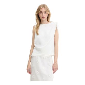 Sams&oslash;e & Sams&oslash;e Saalbero Tie-Shoulder Top - Tops - Mujer - Beige - S