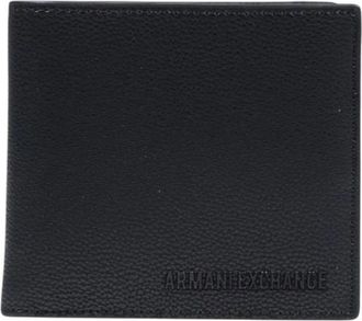 A|X Armani Exchange Wallets & Cardholders, male, Black, Size: ONE SIZE Leather Bifold Wallet