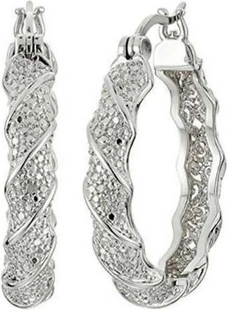 Generic Sterling Silver Earrings For Women,Twisted Hoop Earrings Gold,Cubic Zirconia Studs Earrings,Lightweight Sleeper Hinged Hoop Earrings,Banquet Exaggerat