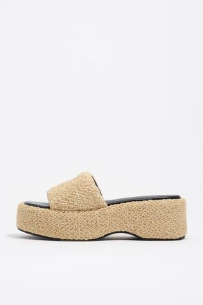 Bimba & Lola Textile High Sole Sandal in Natural at Nordstrom, Size 35