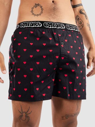 Empyre Red Hearts Loose Boxershorts schwarz
