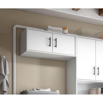 Dmora Armario Multiusos 2 Puertas Vergemoli, Un Estante, 40x34h Cm Blanco