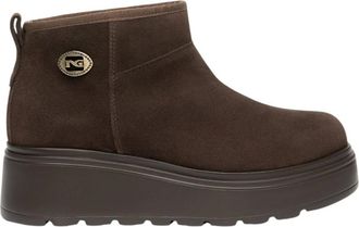 Nero Giardini Stivaletto con plateau in camoscio - - Shoes - Donna - Marrone - 35 EU