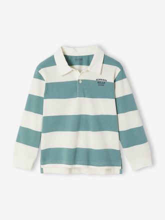 Vertbaudet Polo ray&eacute; gar&ccedil;on vert deau