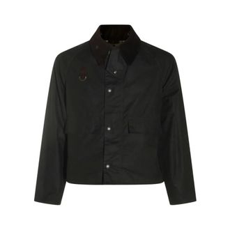 Barbour Jassen, Heren, Zwart, M, Katoen, Spey Wax Jacket