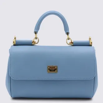 Dolce & Gabbana Dolce & Gabbana Light Blue Leather My Sicily Small Top Handle Bag