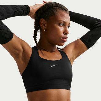 Nike Womens Swift High-Support Lightly Lined Sports Bra in Green | HM5220-006