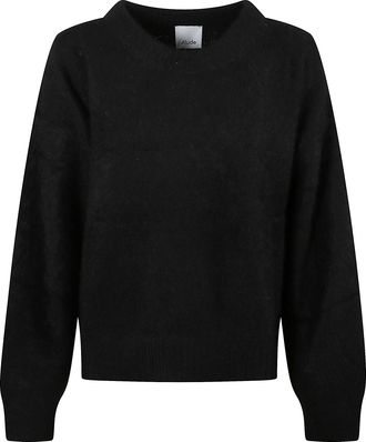 Allude Cashmere and Silk Sweater with Ribbed Finishes