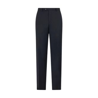 Brooks Brothers Virgin Wool Blend Trousers - male - Brooks Brothers - Slim-fit Trousers - Blue - W36 - Trousers