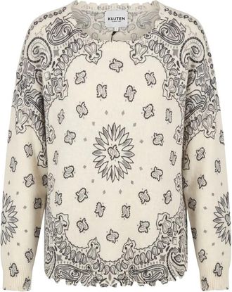 Kujten Paisley-print Distressed-effect Sweater