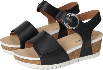 Josef Seibel Quinn 16 Womens Sandals Black : EU 37 (US Womens 6-6.5) M, Leather