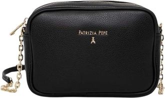 Patrizia Pepe Dames, Tassen, Zwart, Maat: ONE Size Leer