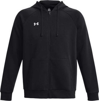 Under Armour Volwassen unisex Rival Fleece Full Zip Hoodie (Zwart)