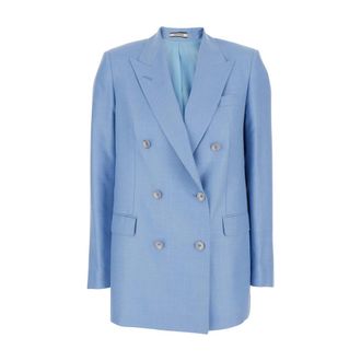 Tagliatore Jassen, Dames, Blauw, S, Wol, Jasmine Jacket