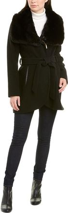 French Connection Tulip Hem Wool-Blend Coat