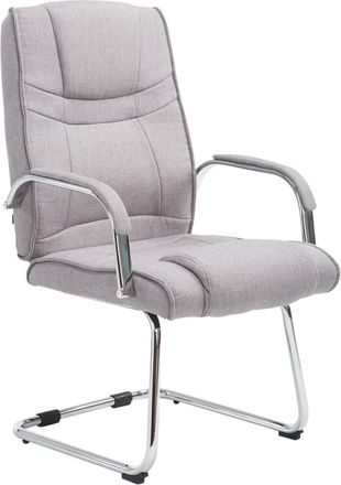 Clp Silla Cantil&eacute;ver Xxl Attila Tapizada En Tela Gris