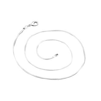 Generic 925 Solid Silver 1MM Chains Necklace 1628 Inches Bar (E, One Size)