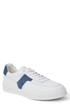 Bruno Magli Ponza Sneaker in White/Jeans Suede at Nordstrom, Size 10.5