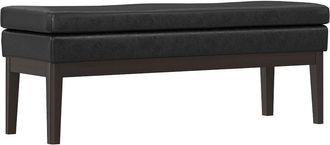 Simpli Home Carlson 45In Mid Century Ottoman Bench
