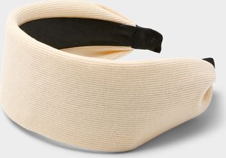 Simons Womens Solid ribbed jersey wide headband
