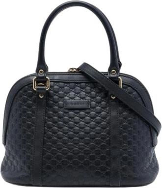 Gucci Pre-owned Satchel - Dames - Vintage Handtas - Zwart - ONE Size - Leer - Vintage