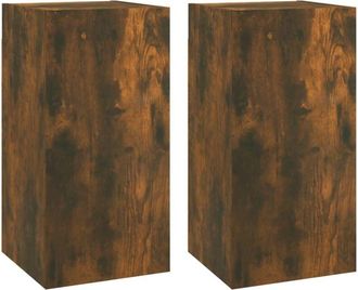 vidaXL Vidaxl - Mobili tv 2 pz Rovere Fumo 30,5x30x60 cm in Legno Multistrato