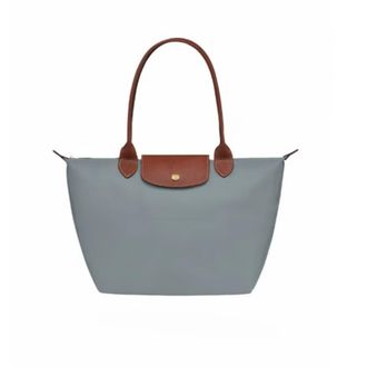 Generic Multipurpose Tote Bag: Foldable Soft Nylon, 3 Sizes, Stylish Water-Resistant Designer Handbag for Work, Travel, Gym (Classic steel gray,Medium)