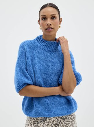Contemporaine Womens Wool & mohair mock-neck sweater Exclusive collection from Italy