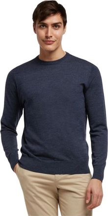 Brooks Brothers Merino wollen trui met ronde hals - Heren - Ronde hals truien - Blauw - XS - Wol - Truien & Vesten