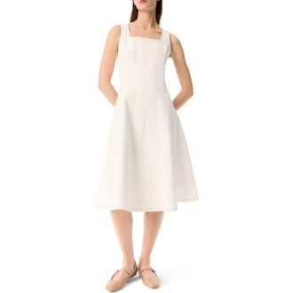 Robert Rodriguez Sleeveless Seamed Fit & Flare Dress in Chalk at Nordstrom Rack, Size 16