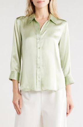 L'agence Dani Silk Blouse in Laurel Green at Nordstrom Rack, Size X-Small