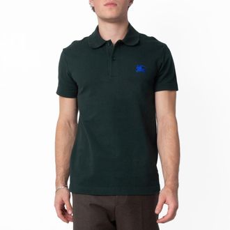 Burberry EKD Embroidered Cotton Polo Shirt, Size Small