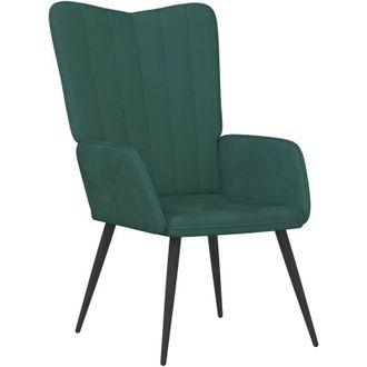 vidaXL Sill&oacute;n De Relax De Terciopelo Verde Oscuro Vidaxl