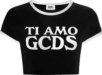 GCDS Mujer, Camisetas, Negro, Talla: L