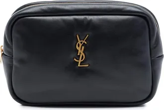 Saint Laurent Pre-owned Saint Laurent Small Padded Lambskin Monogram Calypso Cosmetic Pouch Ladies ZWVJIUB0CYK9SFDG