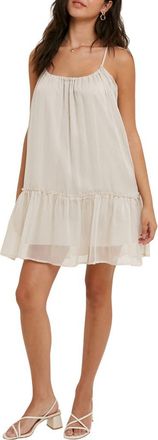 Wishlist Chiffon Babydoll Minidress in Champagne at Nordstrom Rack, Size Medium