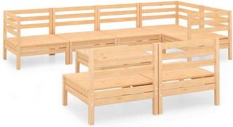 vidaXL 8 Piece Garden Lounge Set Solid Pinewood vidaXL