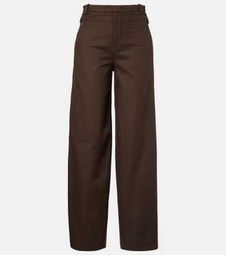 Vince Cotton twill wide-leg pants
