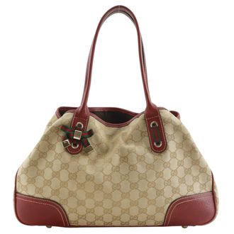 Gucci Gg Canvas Brown Gg Canvas Tote Bag (Pre-Owned)