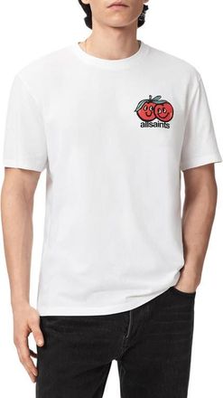 AllSaints Mutual Graphic T-Shirt in Ashen White at Nordstrom, Size Xx-Large