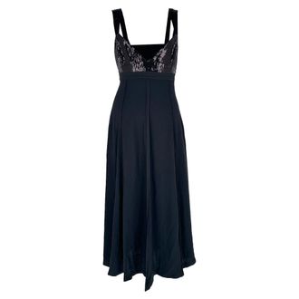 Jason Wu GREY Sequin Bustier Bodice Midi Dress in Black Viscose
